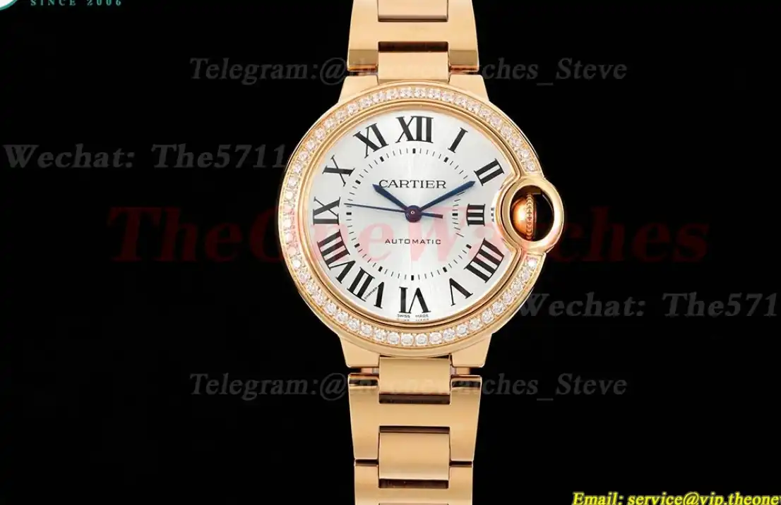 Ballon Bleu De Cartier RG RG Wht Dia 33mm Ladies 3KF A076