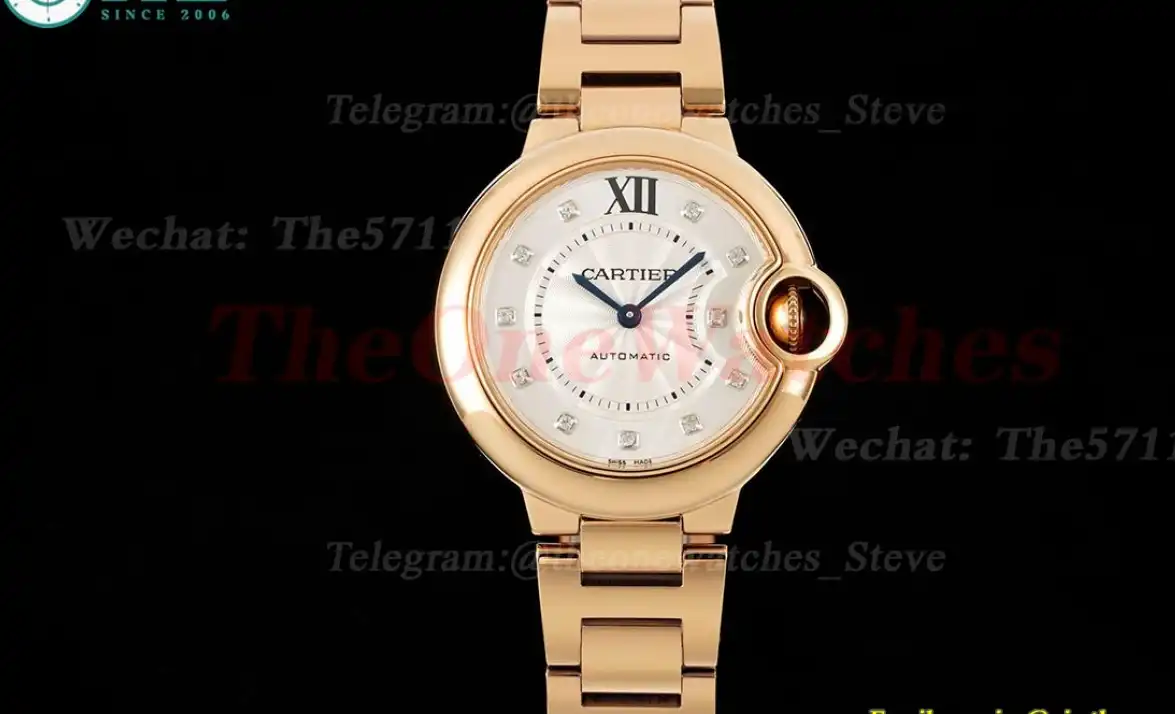 Ballon Bleu De Cartier RG RG Wht Dia 33mm Ladies 3KF A076