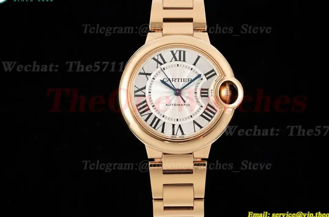 Ballon Bleu De Cartier RG RG Wht Stk 33mm Ladies 3KF A076