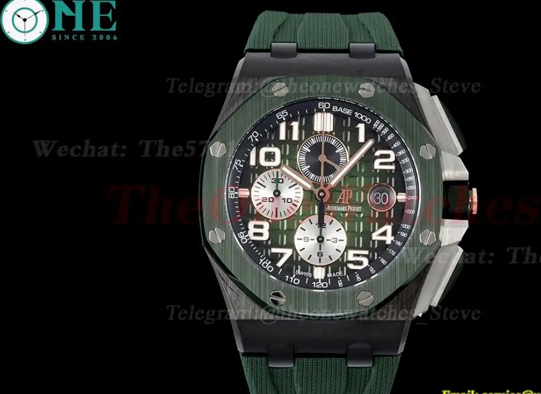 Royal Oak Offshore 44mm Ceramic RU Green Num APF A3126