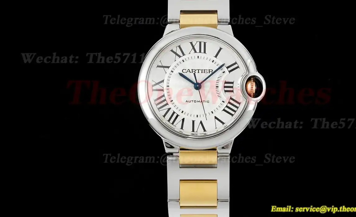 Ballon Bleu De Cartier 36mm SS YG Wht Stk 3KF A076