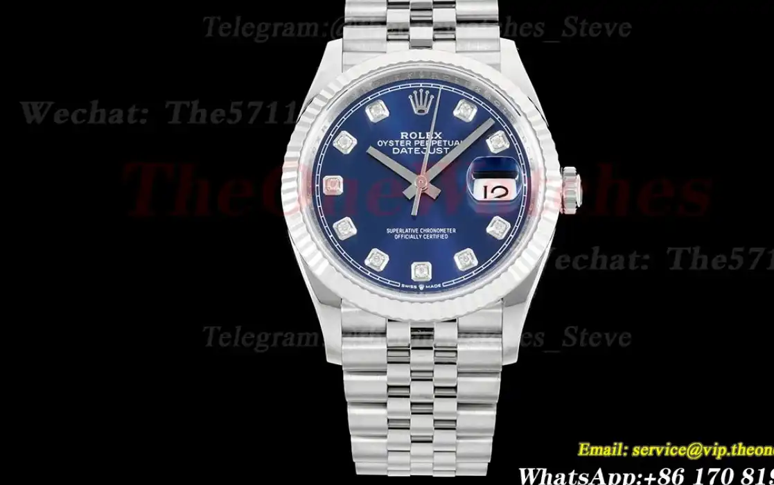 Datejust 126234 36mm Jub SS SS Blue Dia VSF VS3235