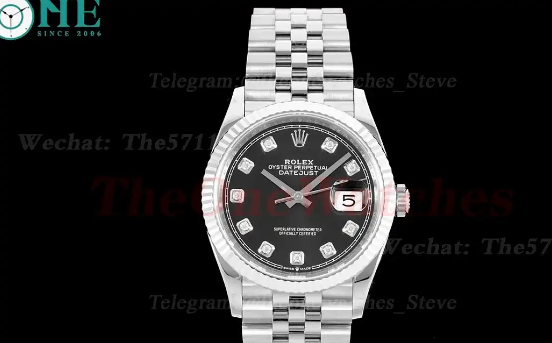 Datejust 126234 36mm Jub SS SS Black Dia VSF VS3235