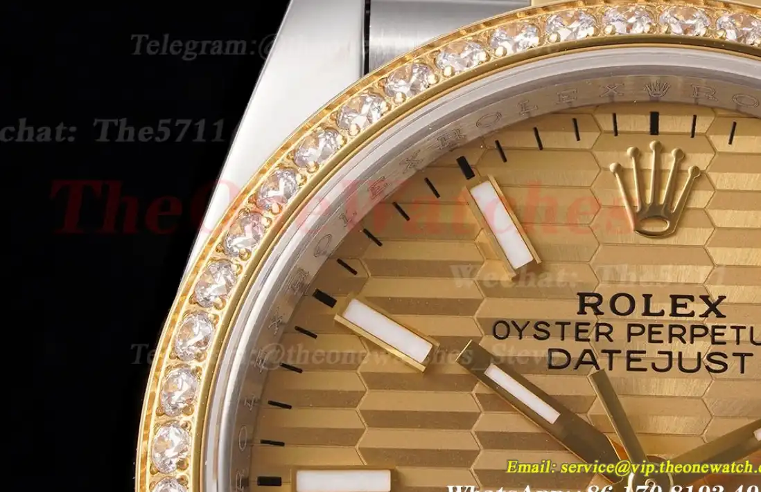 Datejust 126283 36mm Jub Dia YG SS Gold Textured Dial VSF VS3235