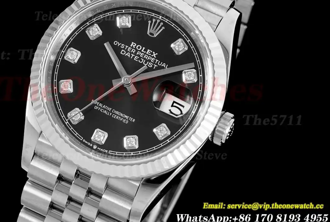 Datejust 126234 36mm Jub SS SS Black Dia VSF VS3235