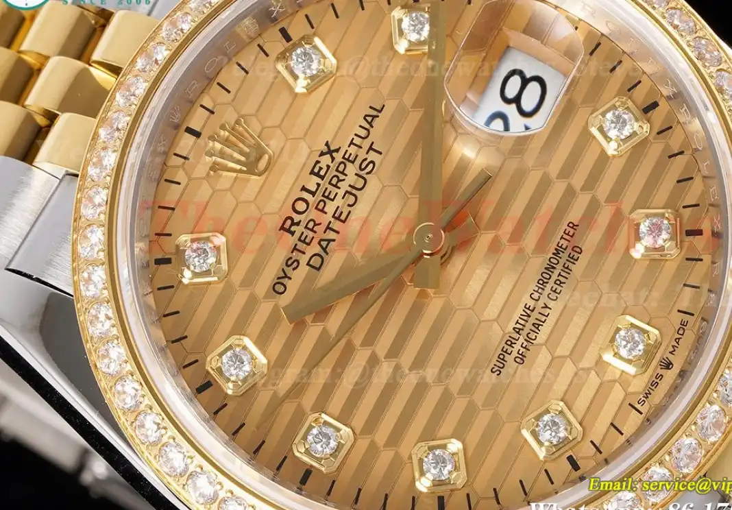 Datejust 126283 36mm Jub Dia YG SS Gold Textured Dia VSF VS3235