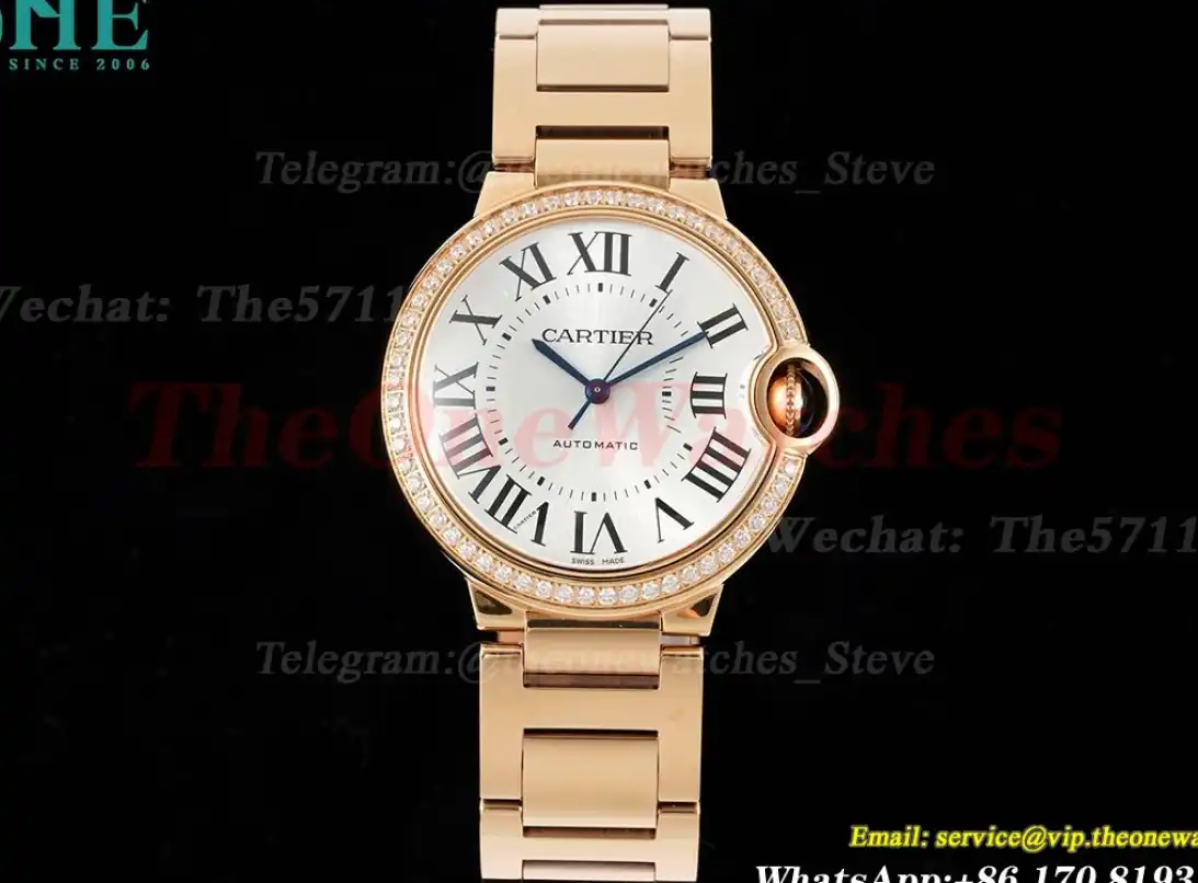 Ballon Bleu De Cartier 36mm YG YG Wht Dia 3KF A076