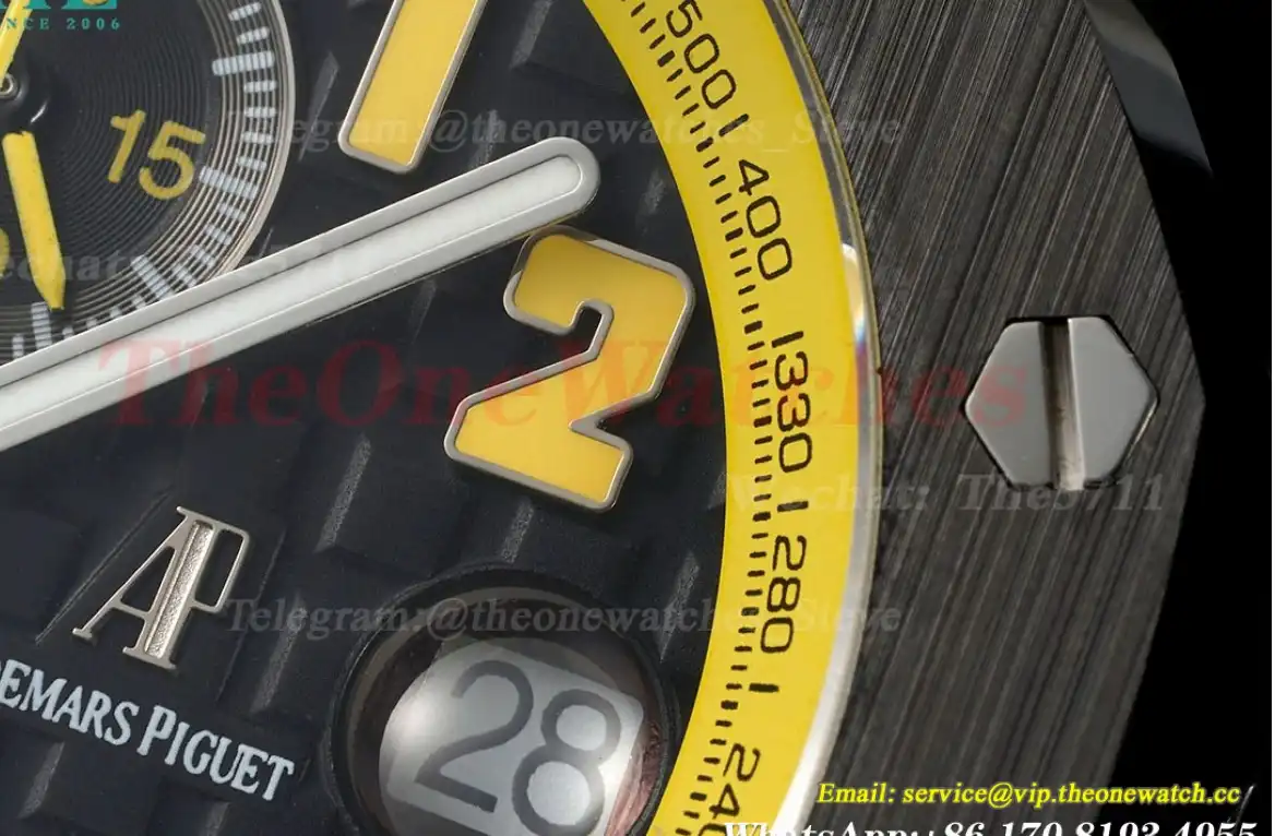 Royal Oak Offshore 42mm Cer LE Black Yellow APF A7750