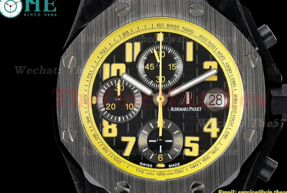 Royal Oak Offshore 42mm Cer LE Black Yellow APF A7750