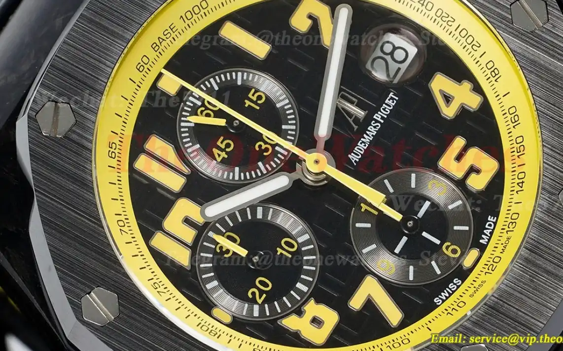 Royal Oak Offshore 42mm Cer LE Black Yellow APF A7750