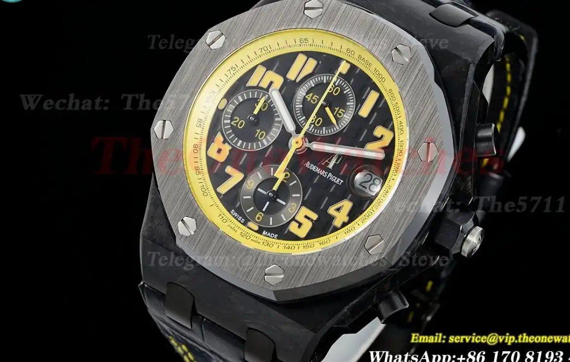 Royal Oak Offshore 42mm Cer LE Black Yellow APF A7750