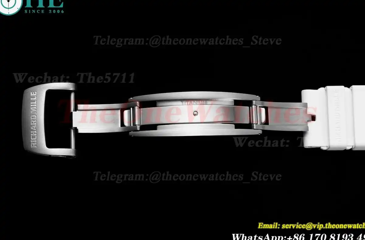 RM055 NTPT RU Wht Red Rehaut on White Rubber Strap ZF RMUL2 Super Clone