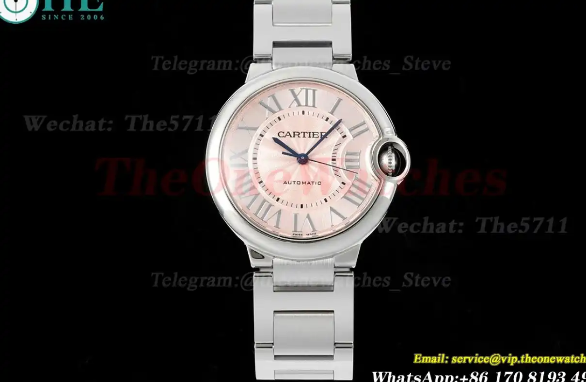 Ballon Bleu De Cartier SS SS Pink Stk 36mm 3KF A076