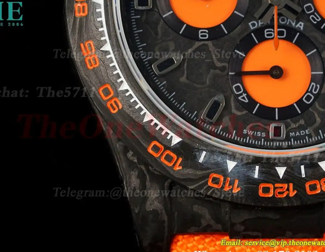 Daytona Diw 40mm Carbon NY Black Orange N6F DD4130