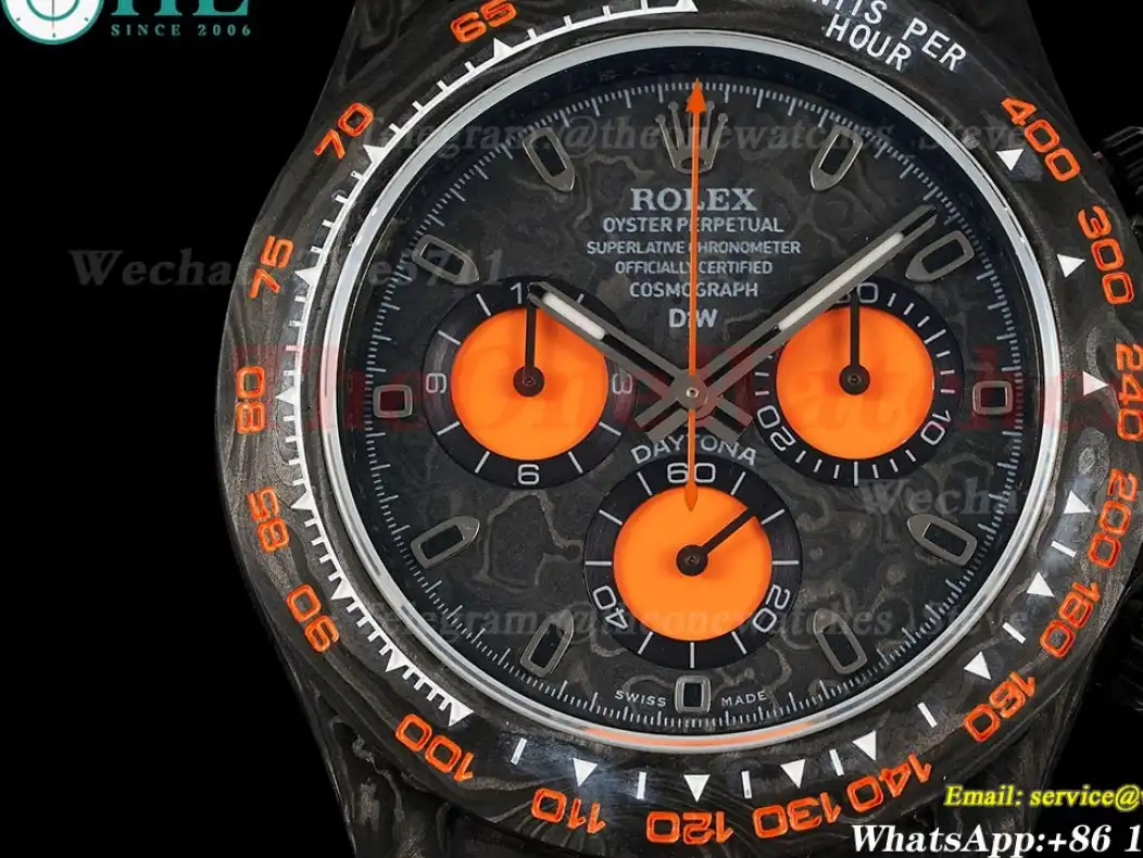 Daytona Diw 40mm Carbon NY Black Orange N6F DD4130