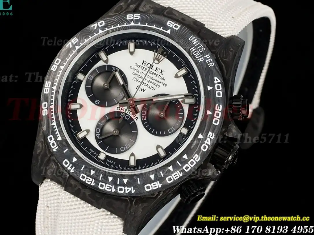 Daytona Diw 40mm Carbon NY White Black N6F DD4130