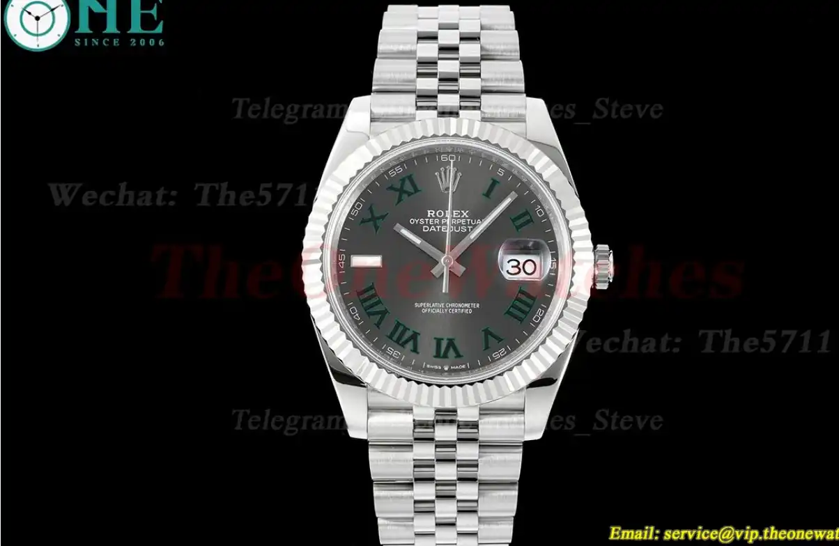 Datejust 126334 41mm Wimbledon Jub SS SS Grey Dial Clean SH3235