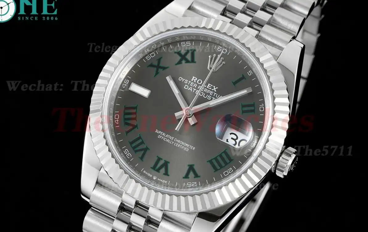 Datejust 126334 41mm Wimbledon Jub SS SS Grey Dial Clean SH3235