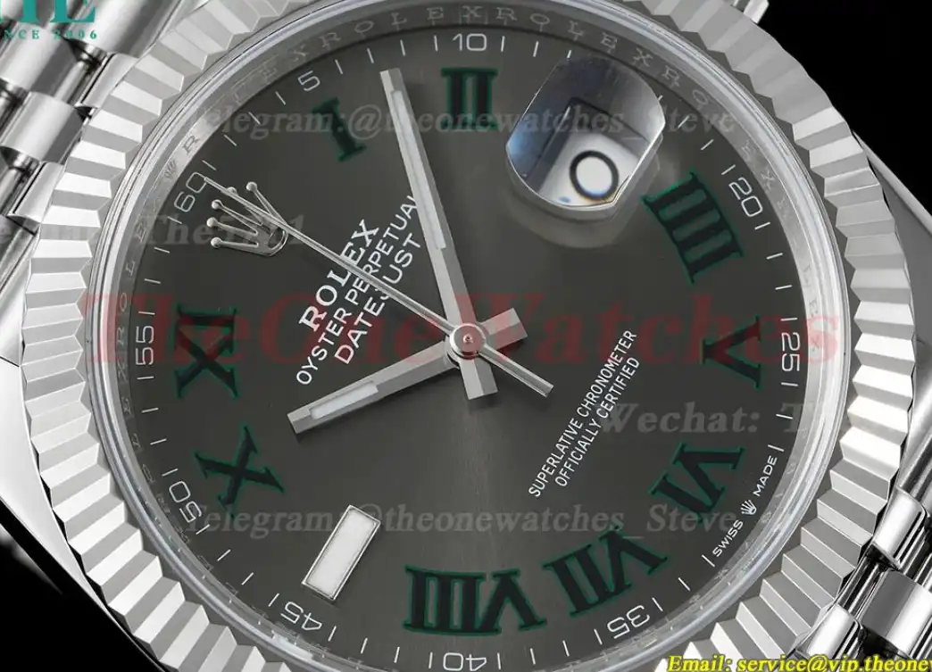 Datejust 126334 41mm Wimbledon Jub SS SS Grey Dial Clean SH3235