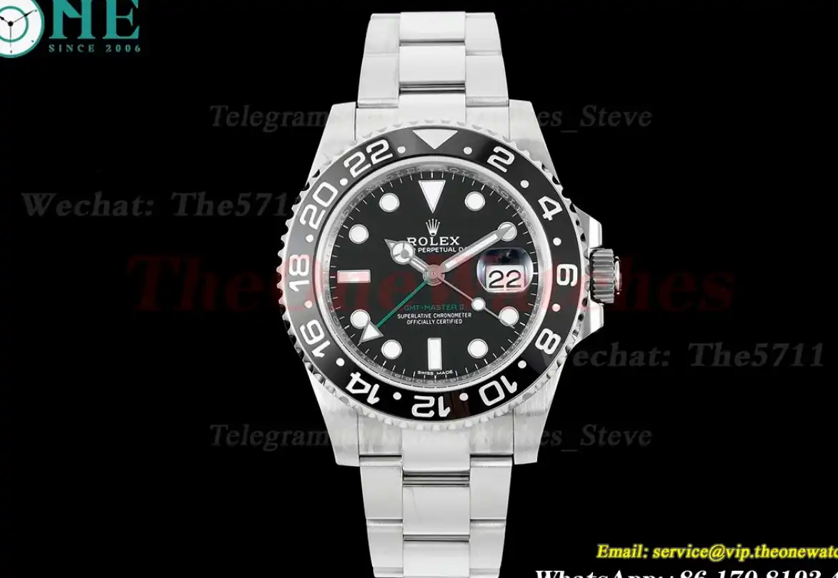 GMT II 116710LN Oys 904L SS SS Blk CLEAN VR3186 CHS