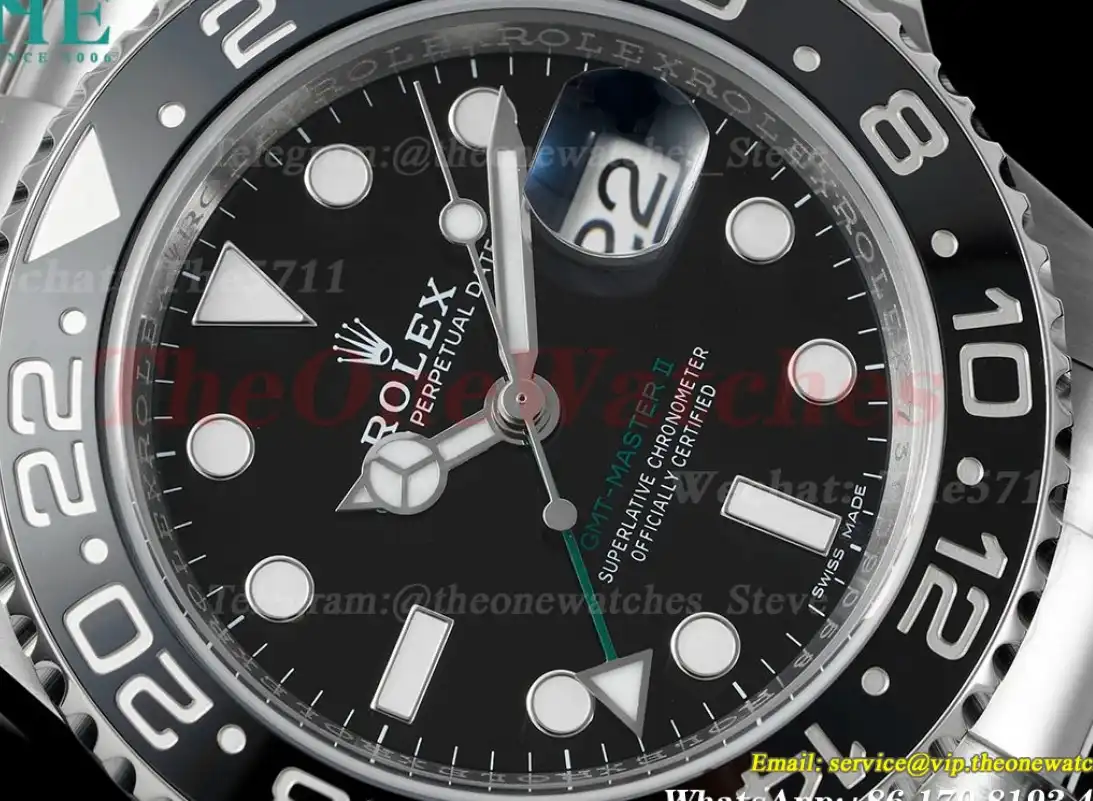 GMT II 116710LN Oys 904L SS SS Blk CLEAN VR3186 CHS