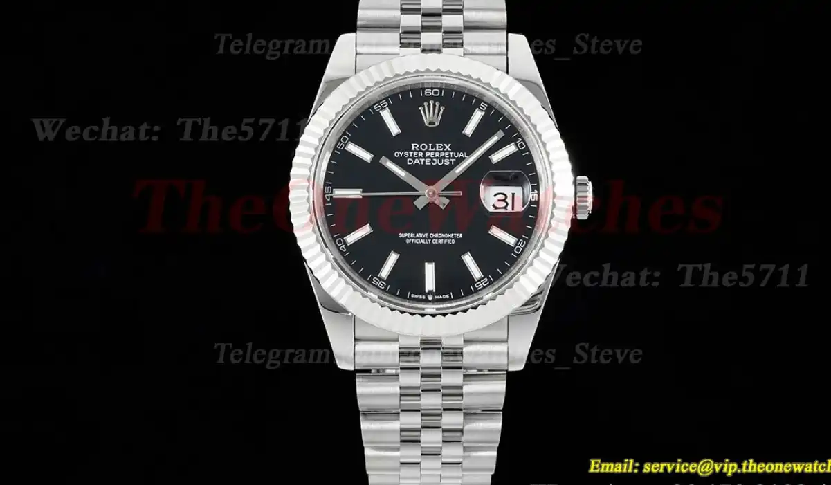 Datejust 126334 41mm Jubilee 904L Black SS SS GMF VR3235