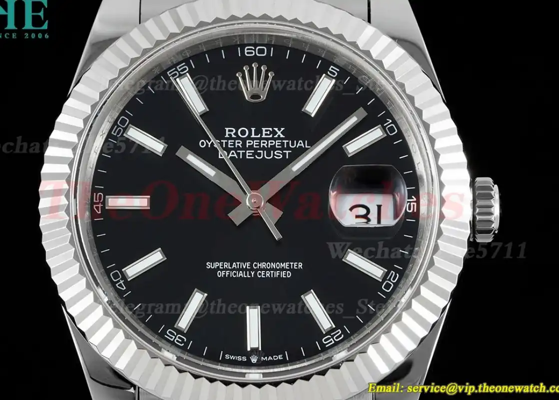 Datejust 126334 41mm Jubilee 904L Black SS SS GMF VR3235