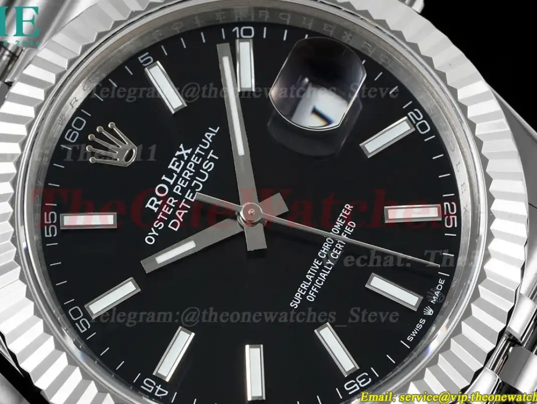 Datejust 126334 41mm Jubilee 904L Black SS SS GMF VR3235