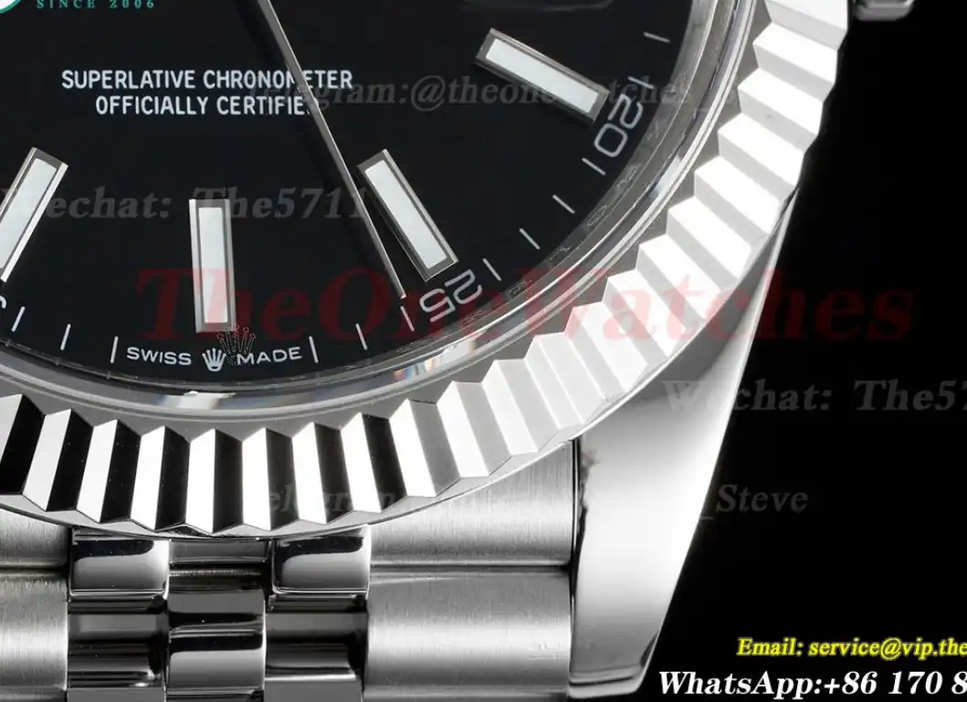 Datejust 126334 41mm Jubilee 904L Black SS SS GMF VR3235