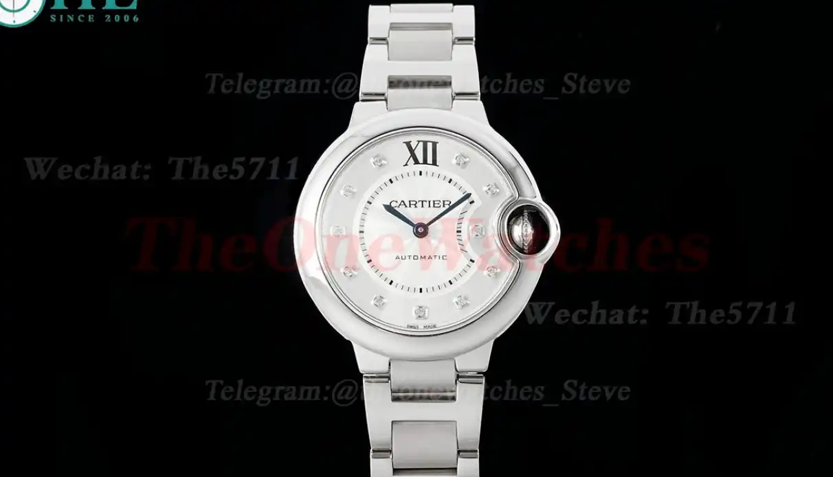 Ballon Bleu De Cartier 33mm SS SS White Dia AF NH05