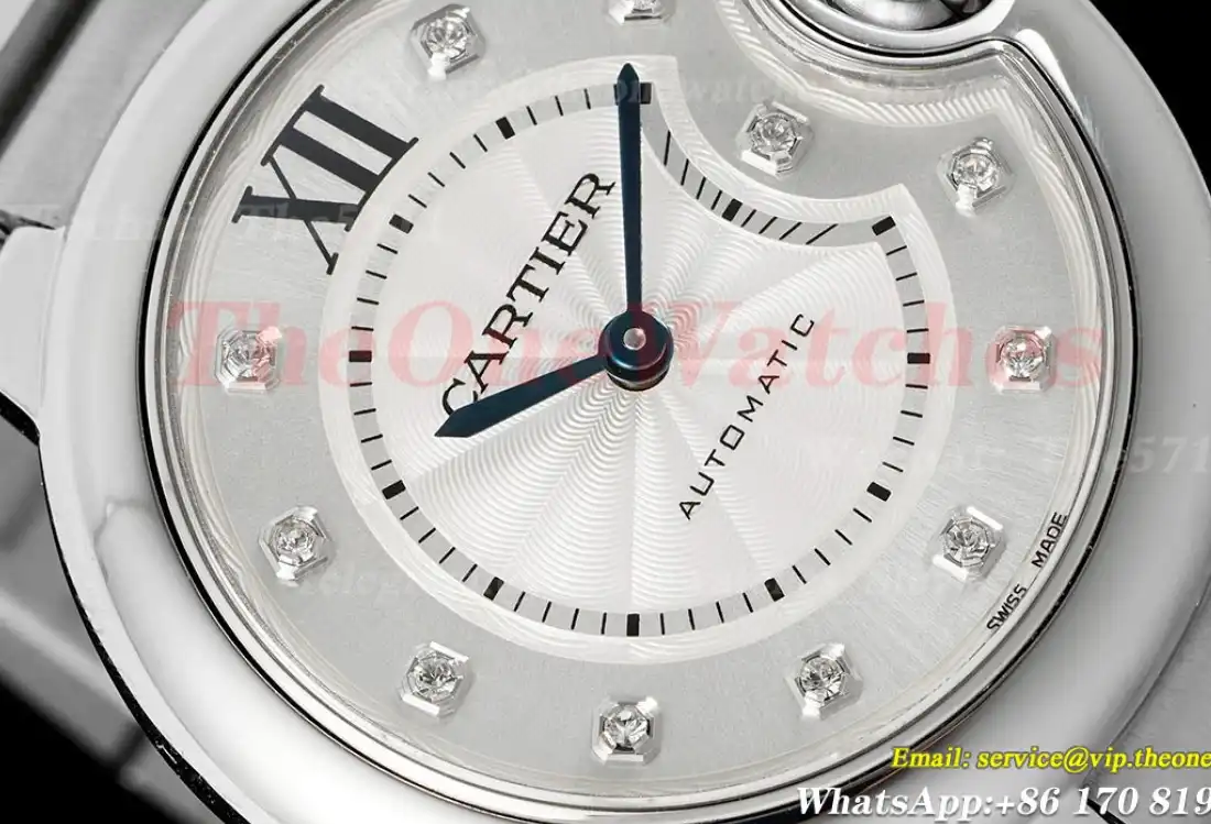 Ballon Bleu De Cartier 33mm SS SS White Dia AF NH05