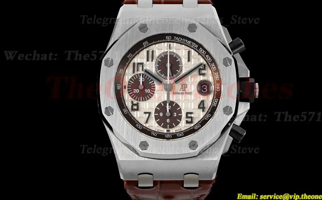 Royal Oak Offshore 42mm SS LE Cream Brown APF A3126