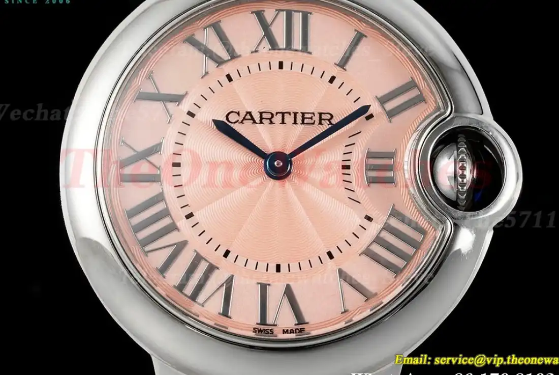 Ballon Bleu De Cartier 33mm SS SS Pink Dial AF Quartz