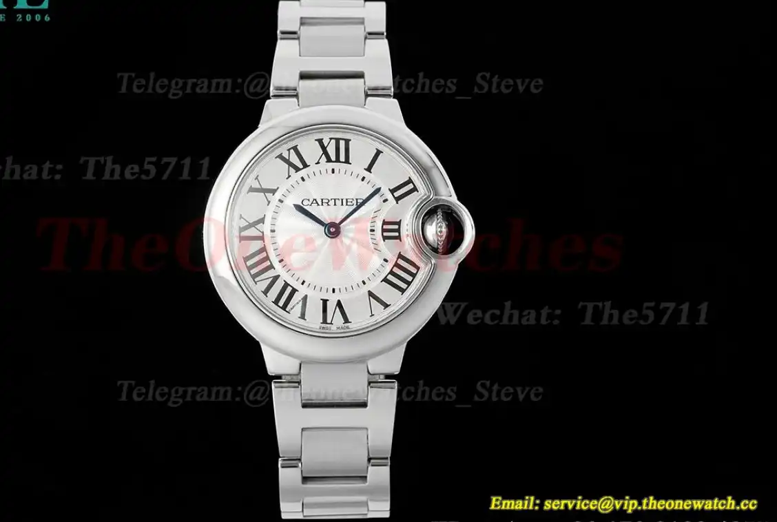 Ballon Bleu De Cartier 33mm SS SS White Dial AF Quartz