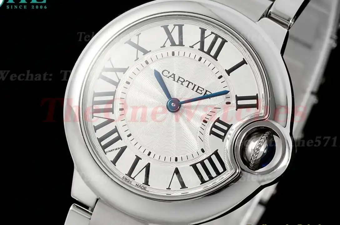 Ballon Bleu De Cartier 33mm SS SS White Dial AF Quartz