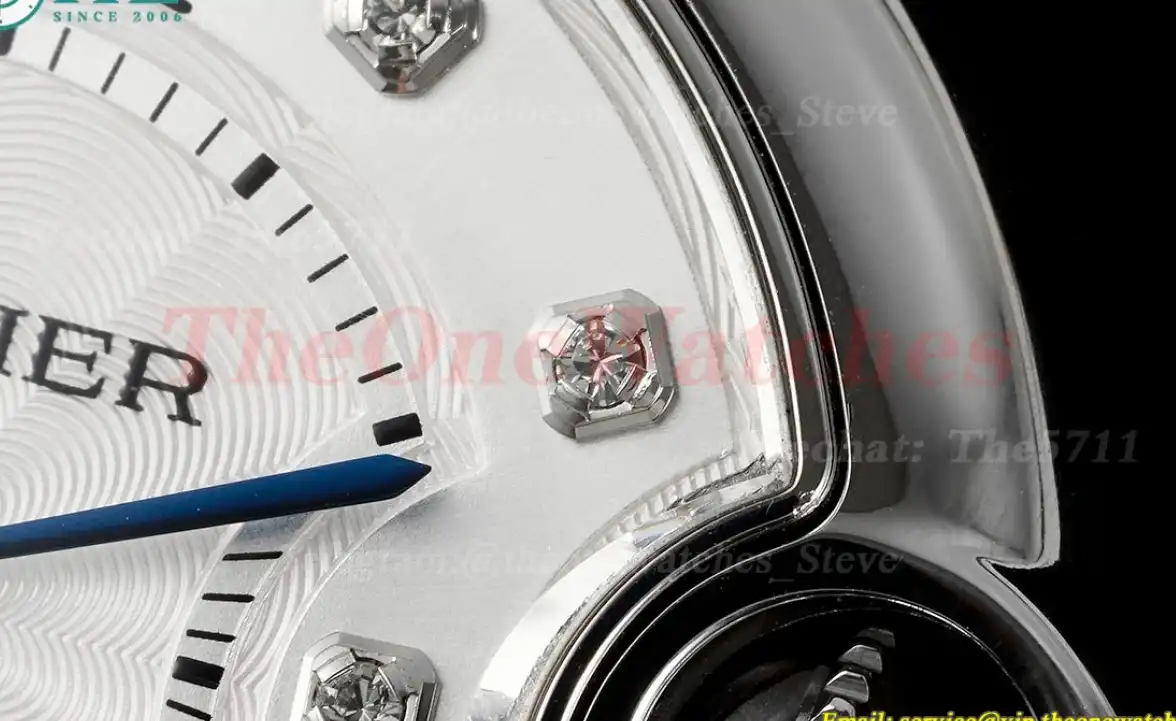 Ballon Bleu De Cartier 33mm SS SS White Dia AF Quartz