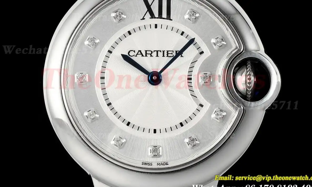 Ballon Bleu De Cartier 33mm SS SS White Dia AF Quartz