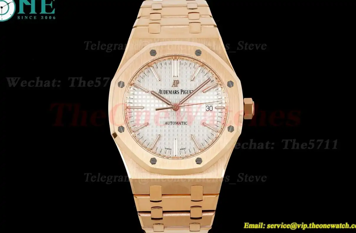 Royal Oak 15400 RG RG White Stk ZF V2 A3120 Super Clone