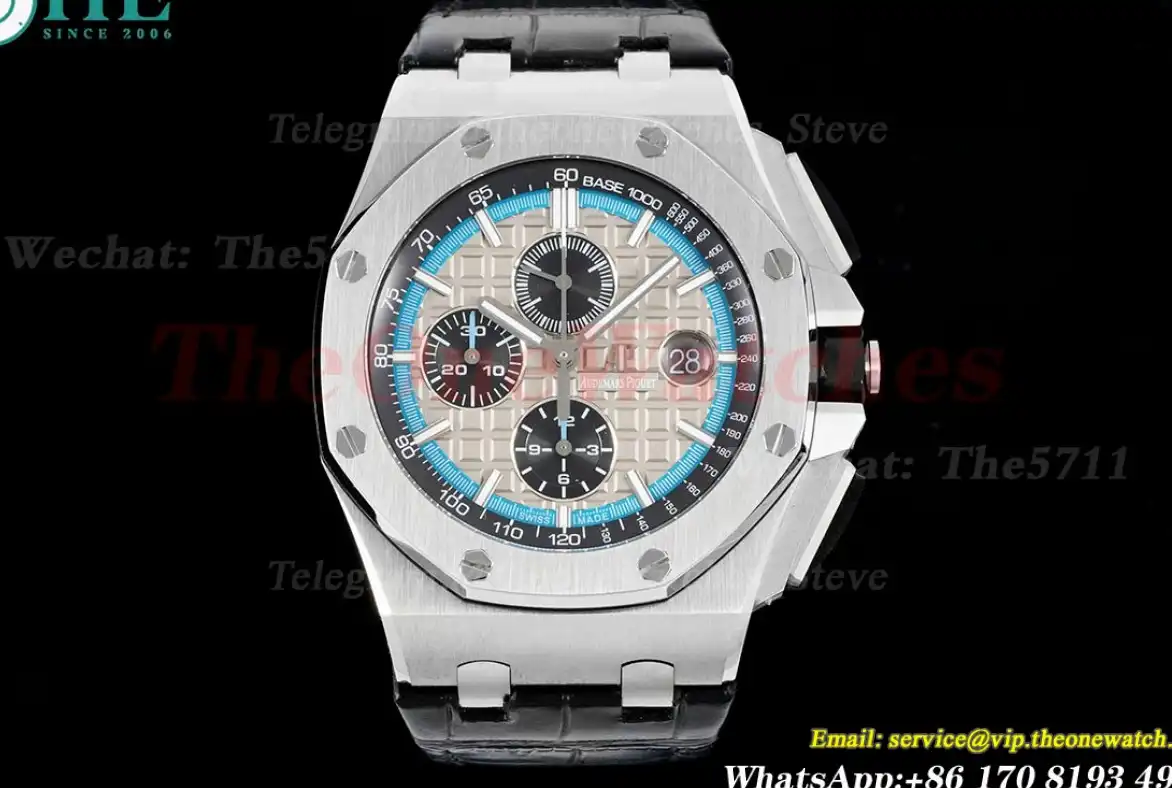 Royal Oak Offshore 44mm SS LE Grey Blue Stk APF A3126