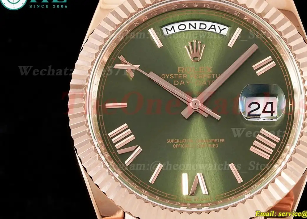 DayDate 228235 40mm Pres RG RG Green Dial GSF A3255 (Tungsten Heavy Version)