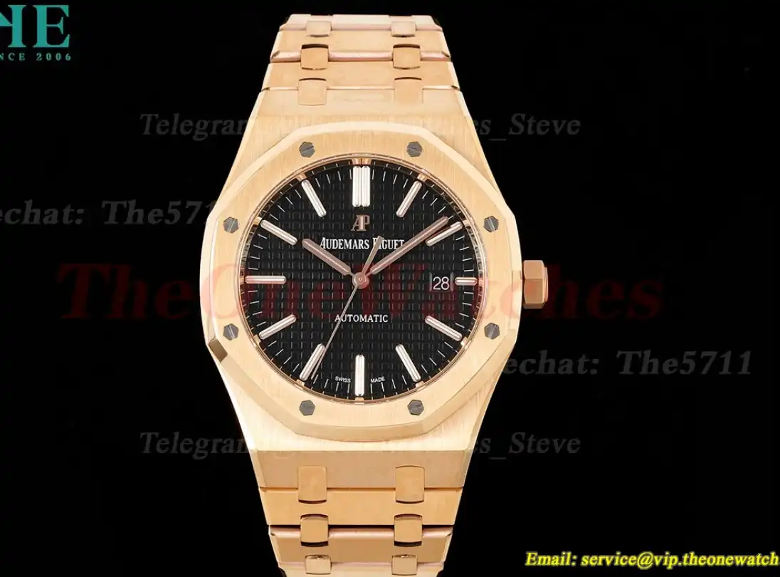 Royal Oak 15400 RG RG Black Stk ZF V2 A3120 Super Clone