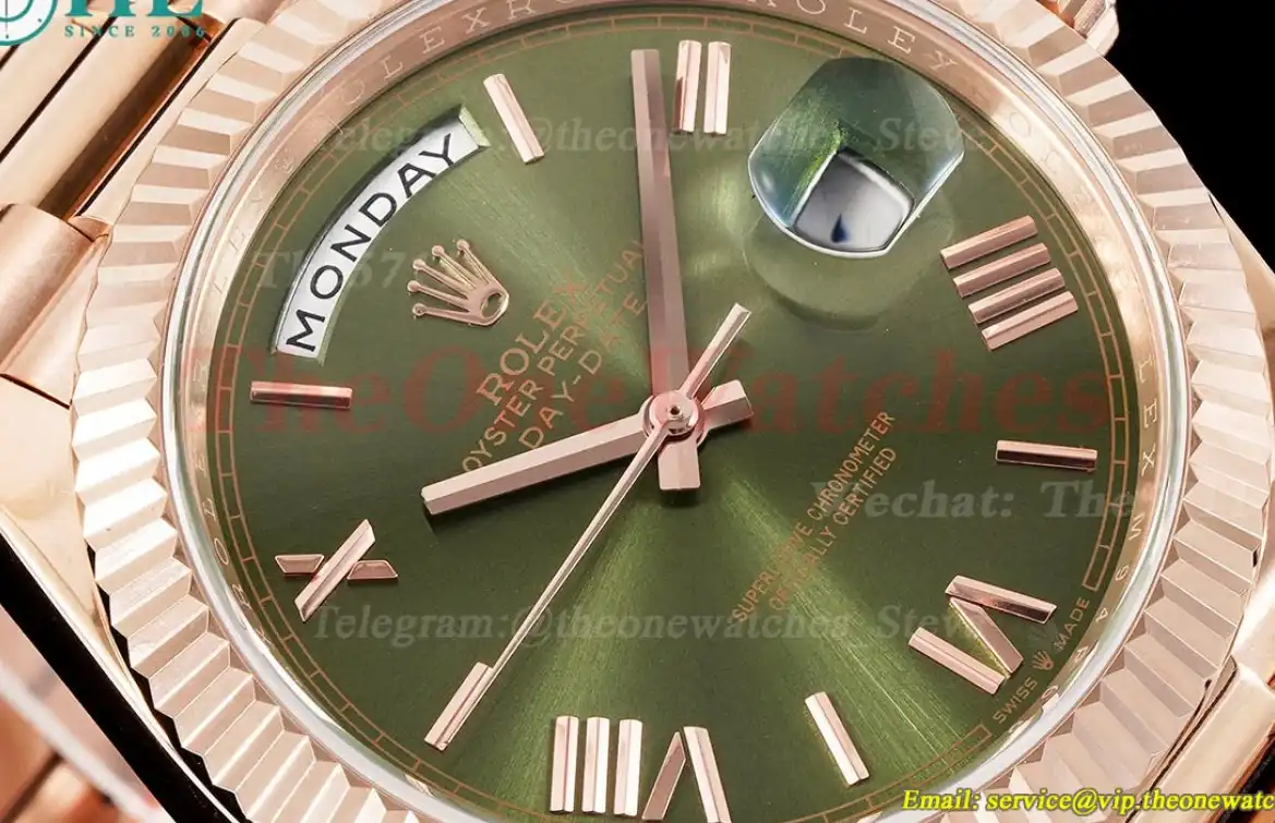 DayDate 228235 40mm Pres RG RG Green Dial GSF A3255 (Tungsten Heavy Version)