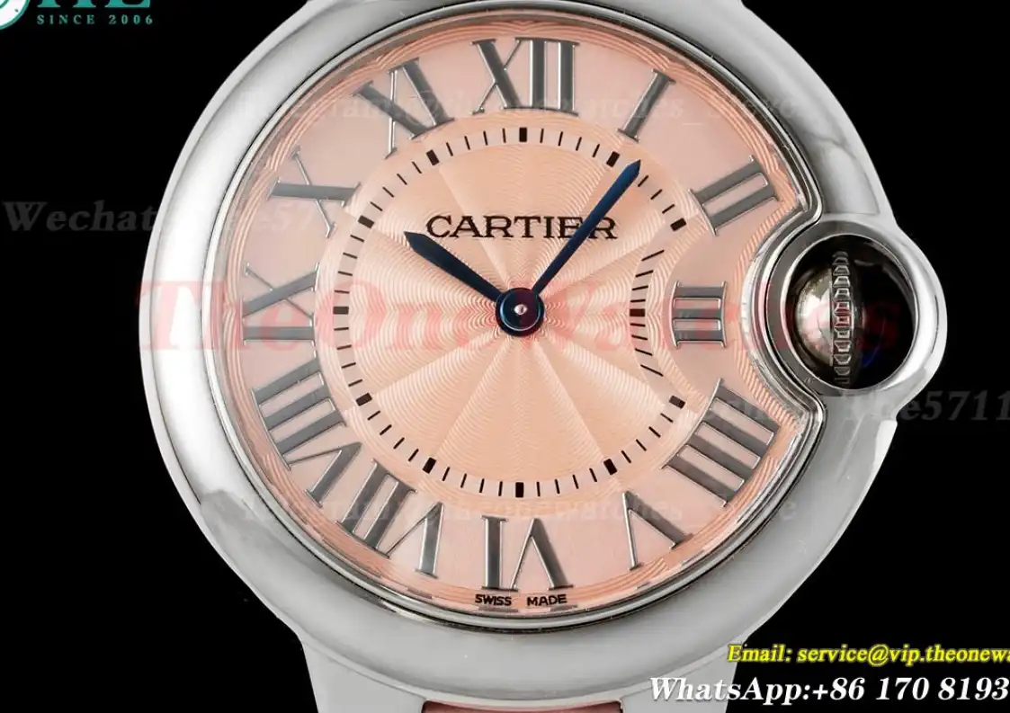 Ballon Bleu De Cartier 33mm SS LE Pink Dial AF Quartz