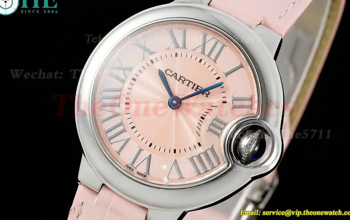 Ballon Bleu De Cartier 33mm SS LE Pink Dial AF Quartz