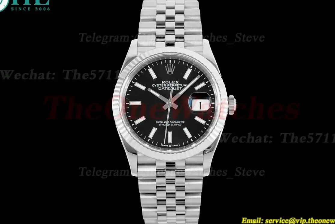 Datejust 126234 36mm Jub SS SS Black Stk VSF VS3235