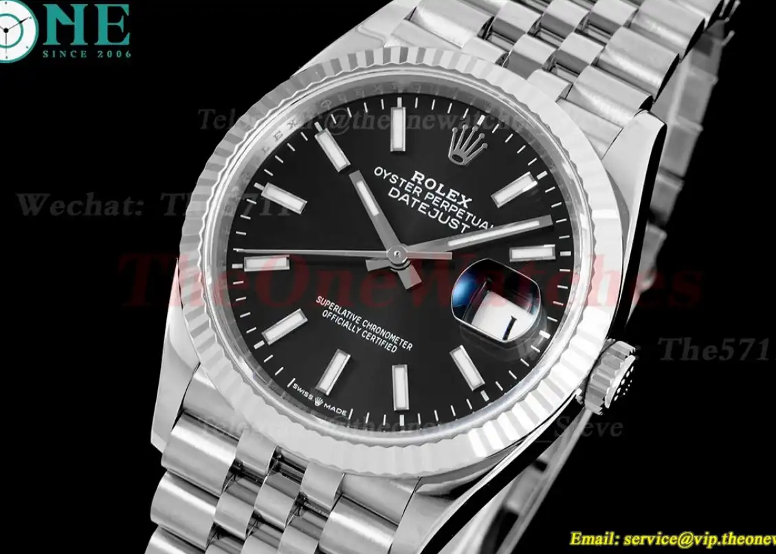 Datejust 126234 36mm Jub SS SS Black Stk VSF VS3235