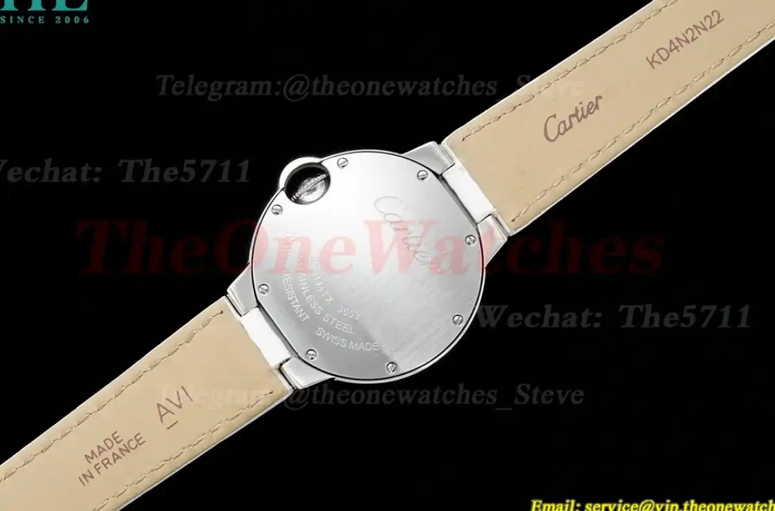 Ballon Bleu De Cartier White Strap 33mm SS LE AF Quartz