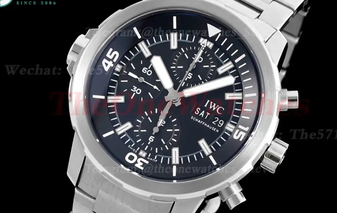 Aquatimer Chronograph 45mm SS SS Black Dial V6SF A7750