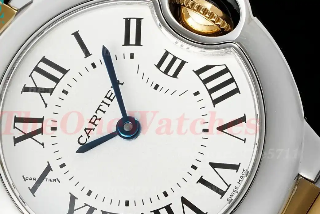 Ballon Bleu De Cartier 28mm YG SS White Dial AF Quartz