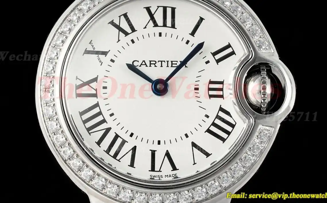 Ballon Bleu De Cartier 28mm Dia SS SS White Dial AF Quartz